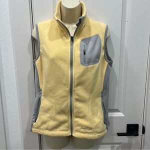 Yellow and Gray Fleece Vest Eddie Bauer 365 size medium